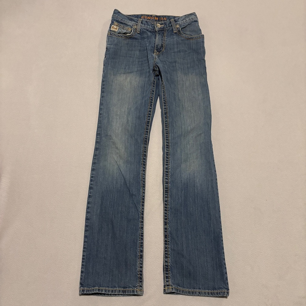 Cinch Ian Jeans Mens 29x32 Blue‎ Denim Straight Grunge Faded Cowboy Western